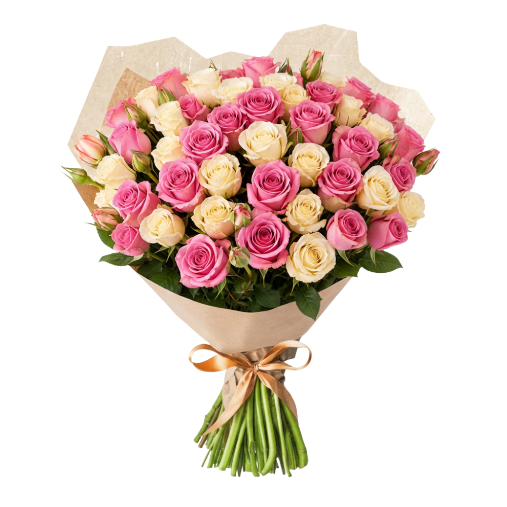 30 Rosen - "Candy Cotton" - Blume Ideal