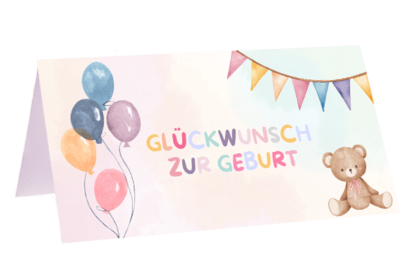 Glückwunsch zur Geburt - Blume Ideal