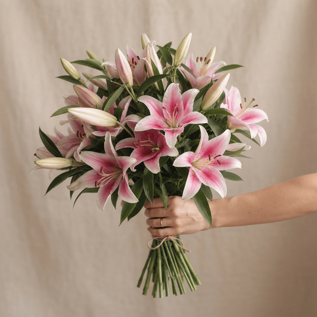 10 Pinke Lilien - Blume Ideal