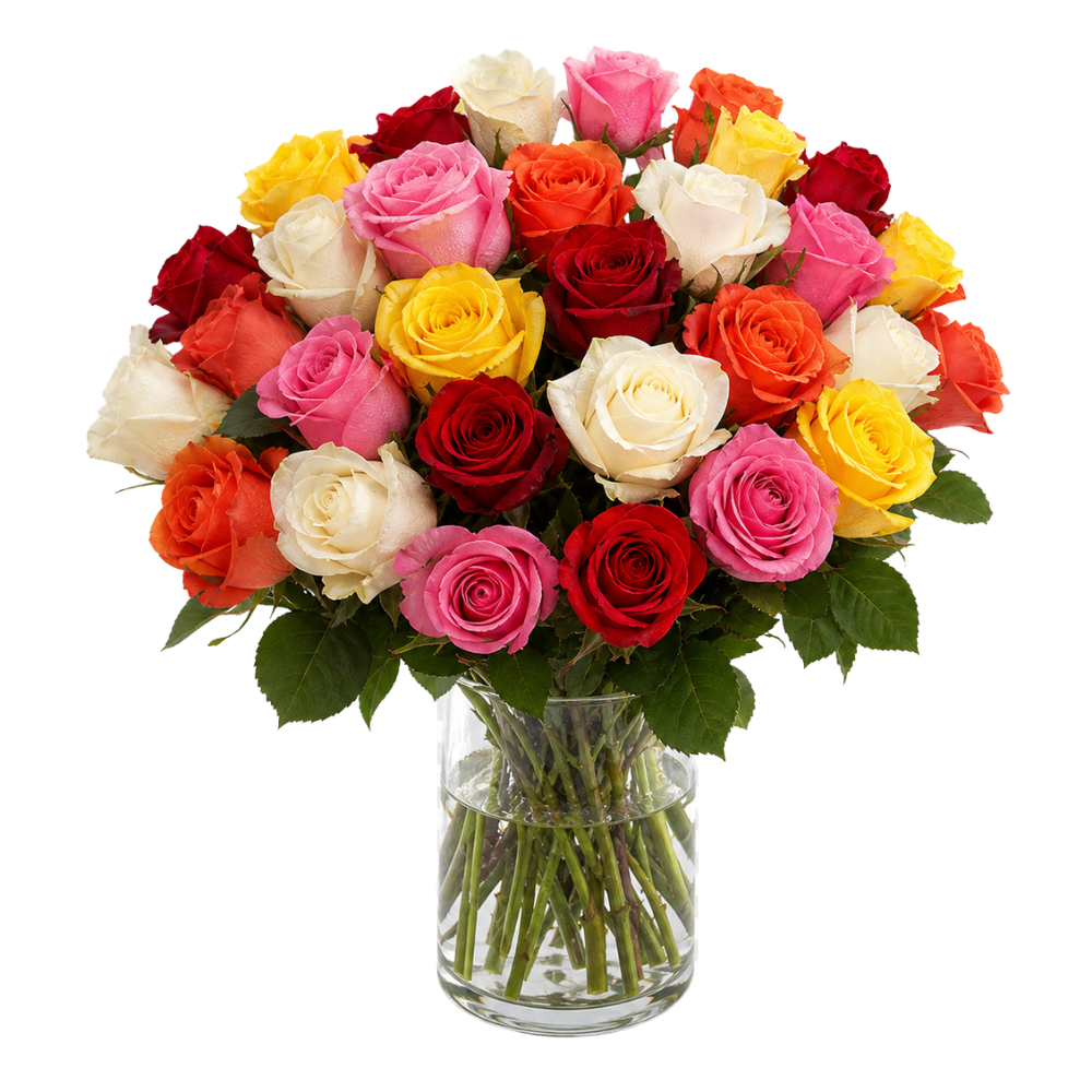 30 bunte Rosen - Blume Ideal
