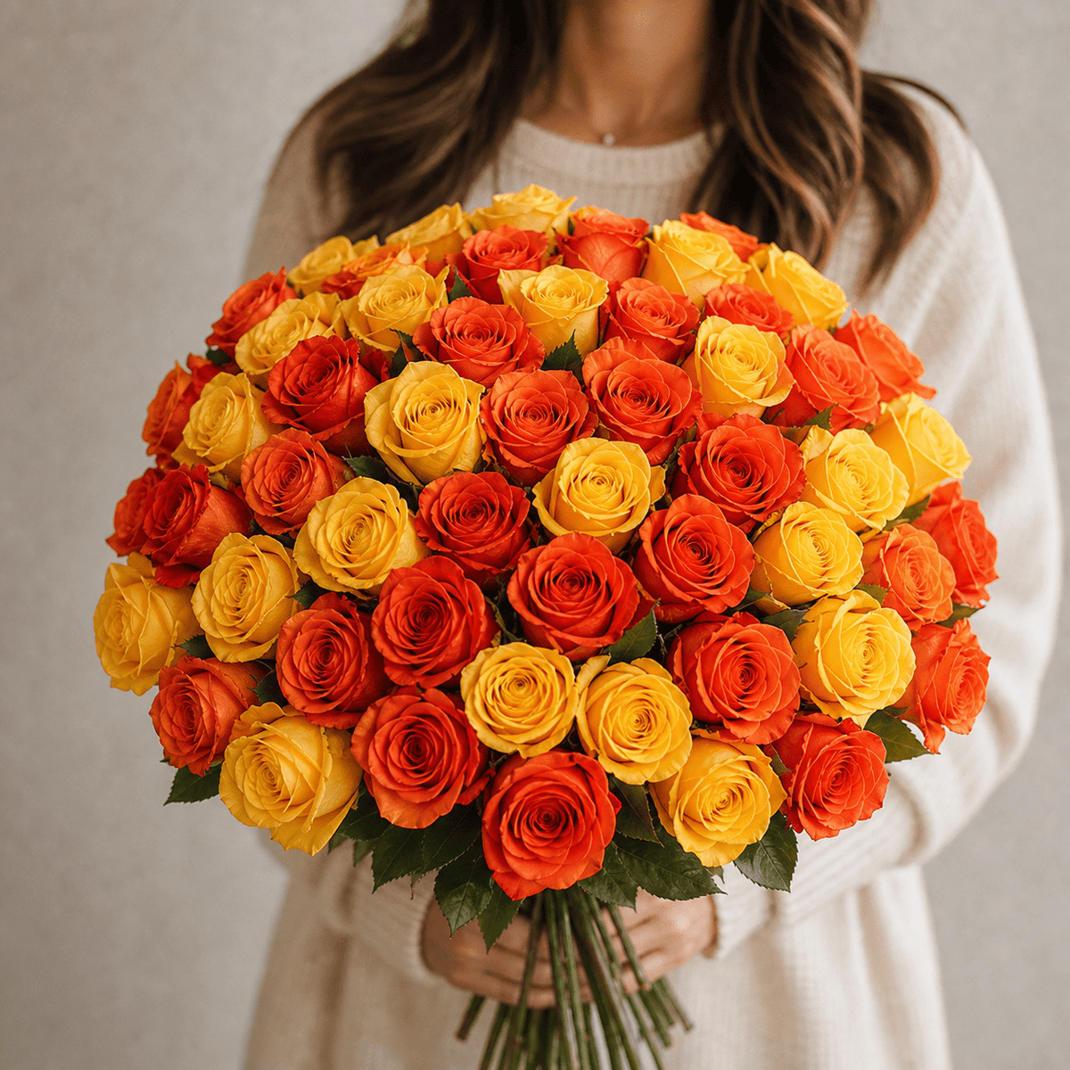 30 gelb orange Rosen - Blume Ideal
