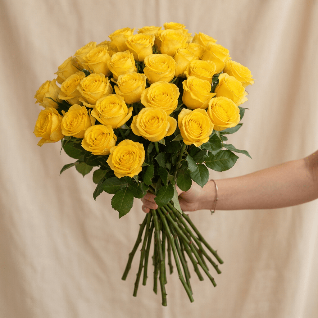 60 gelbe Rosen - Blume Ideal