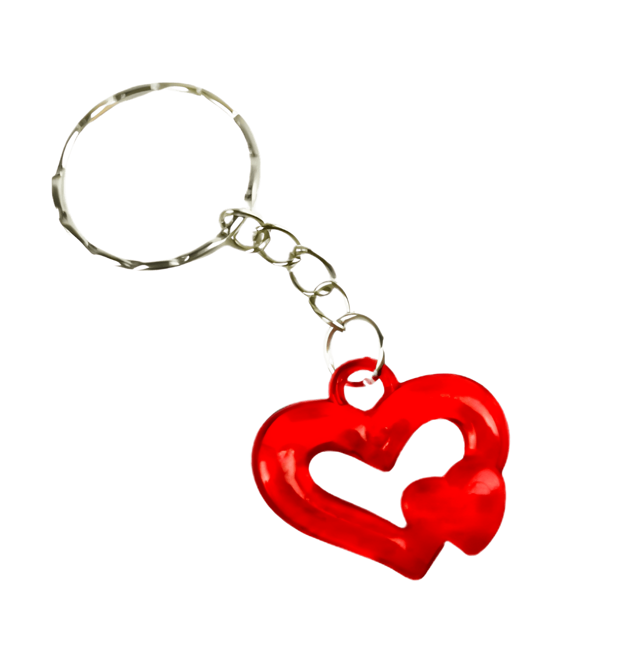 Doppelherz Schlüsselanhänger (6,5 cm) - Blume Ideal