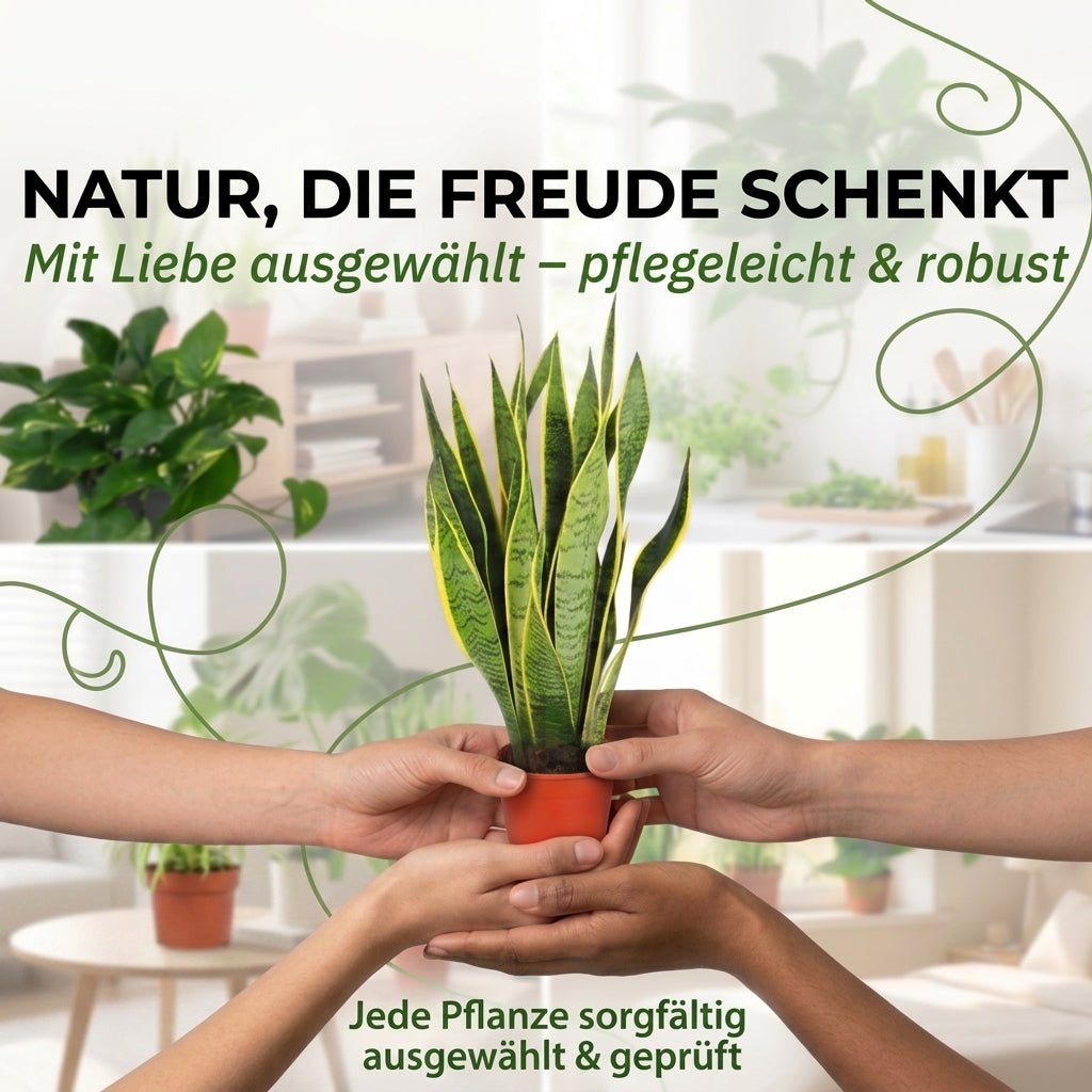 “EasyCare” Pflanzenset + 6x Seegraskorb | 6er-Set | ca. 30-60 cm | Ø 12-15 cm Topf - Blume Ideal