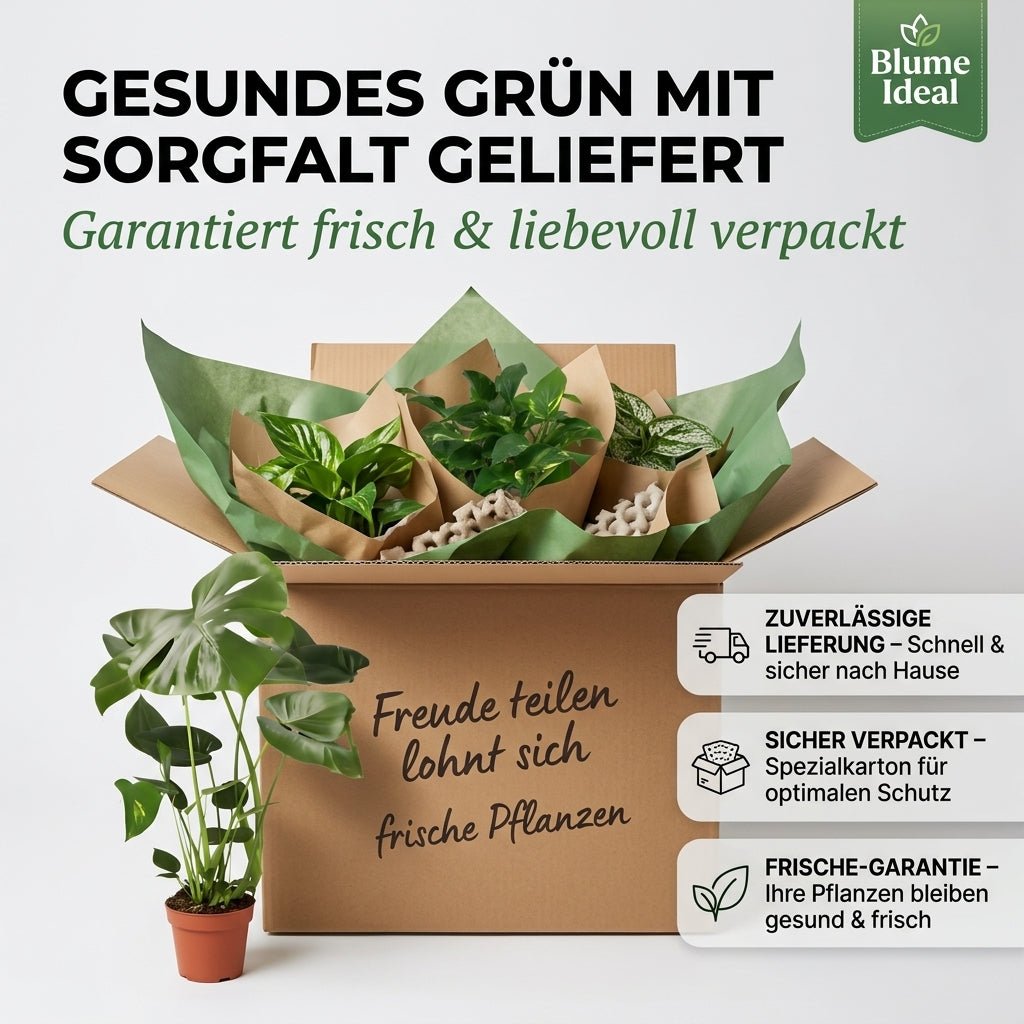 “EasyCare” Pflanzenset + 6x Seegraskorb | 6er-Set | ca. 30-60 cm | Ø 12-15 cm Topf - Blume Ideal