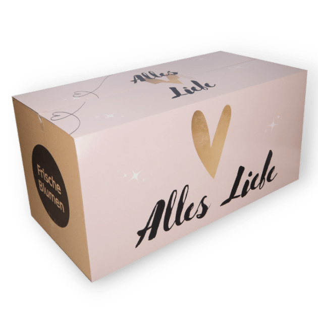 Geschenk - Verpackung - "Alles Liebe" - Blume Ideal