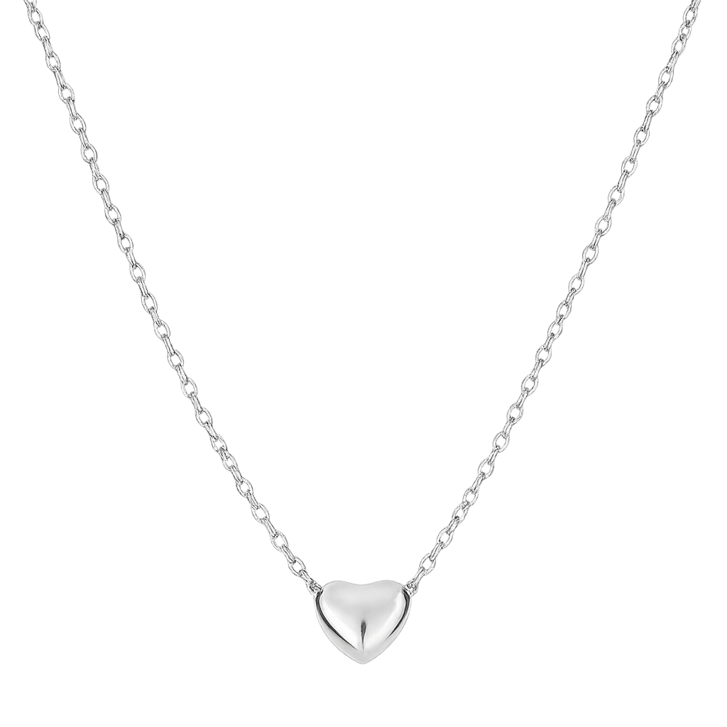 Halskette mit Herz - Anhänger - Blume Ideal