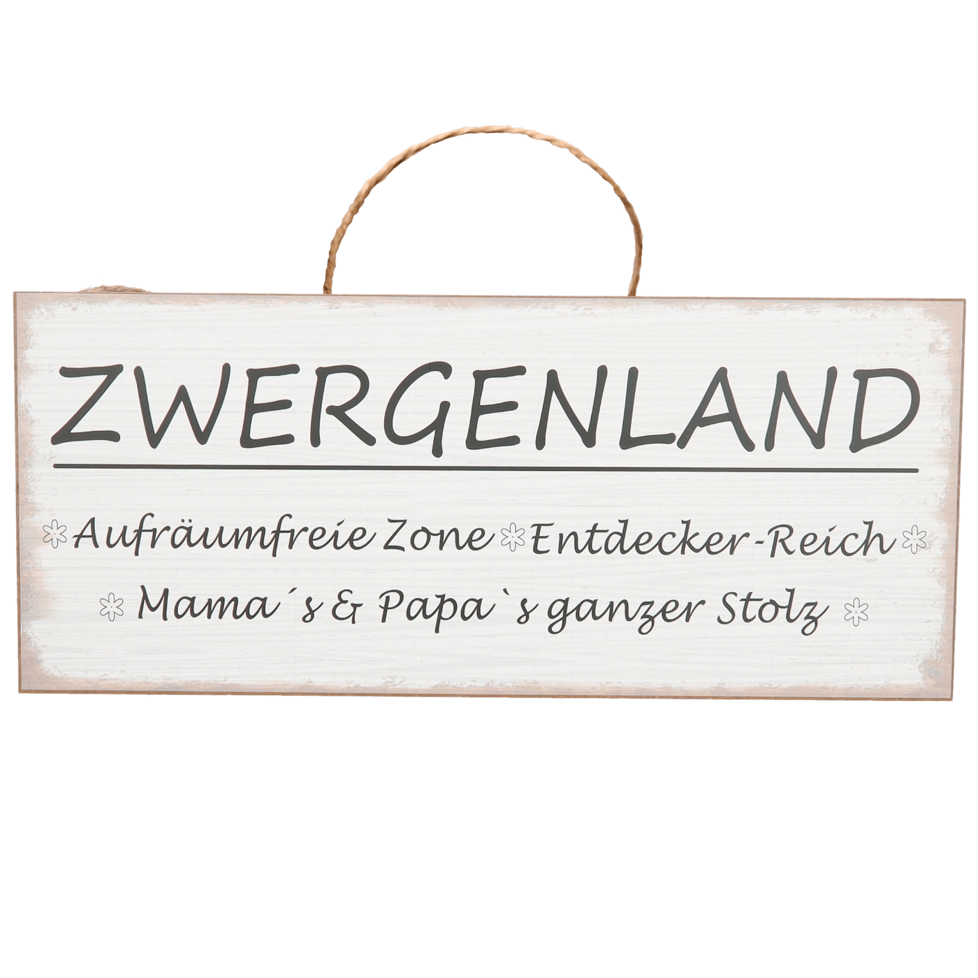 Schild "Zwergenland" - Blume Ideal